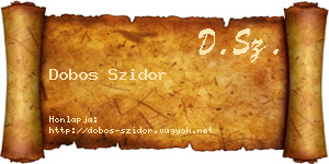 Dobos Szidor névjegykártya